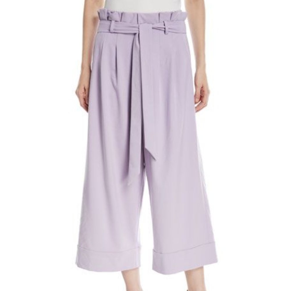 ALICE + OLIVIA Ryan Paperbag Crop Pants Lilac Sz 2